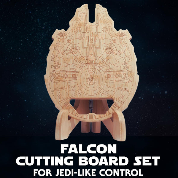 Falcon Cutting Board Set – Lightweight, Durable Kitchen Boards Inspired by Star Wars | Sleek Millennium Falcon Design for Cooking, Meal Prep & Chopping | Non-Porous, Easy to Clean