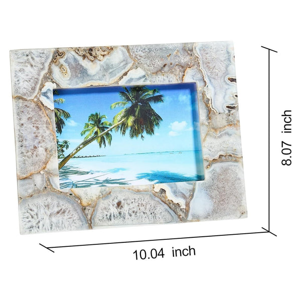 Natural Blue Agate 5x7 Photo Frame | Hand-Polished Luxury