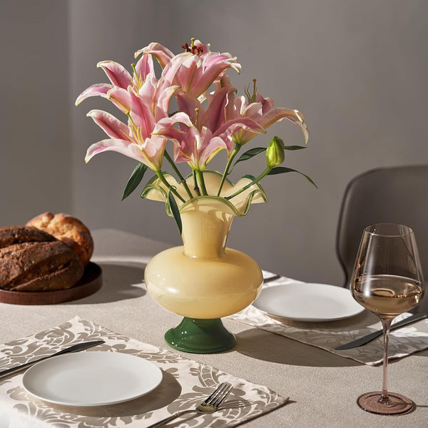 Verdant Bloom Hand-Blown Glass Flower Vase  Décor - 11