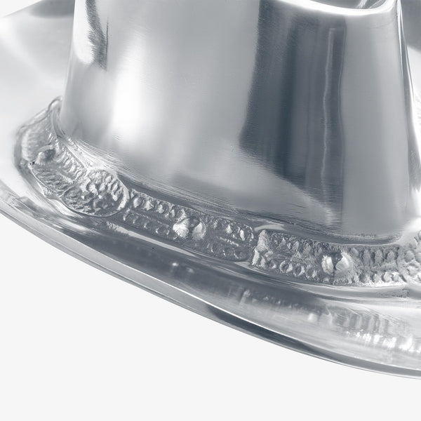 Cowboy Hat Chip and Dip Serving Bowl Silver Brass Snack, Western Candy & Salad Bowl - Chip n Dip All American Hat Centerpiece Serving Platter for Nuts, Salsas, Food, Serveware Decor Entertaining 1PC