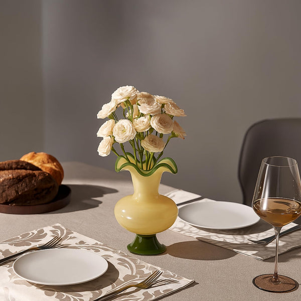 Verdant Bloom Hand-Blown Glass Flower Vase  Décor - 11