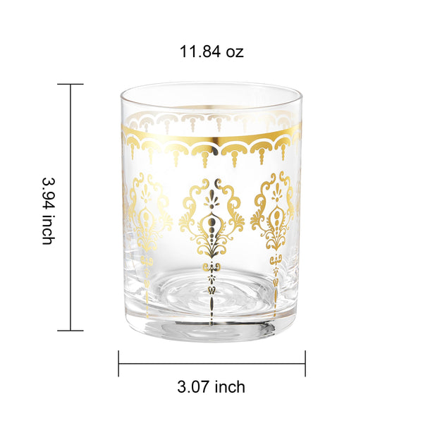 Moroccan Whiskey & Cocktail Glass | Pink & Clear | Set of 2