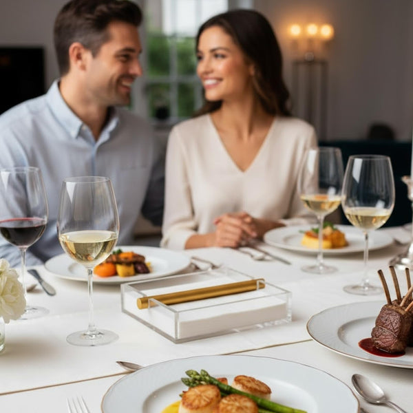 Clear & Gold Napkin Holder – 7