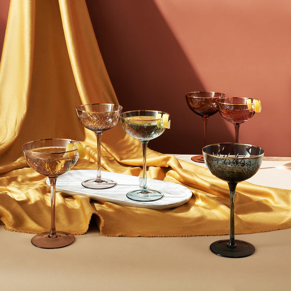 Vintage Art Deco Coupe for Champagne | Set of 6
