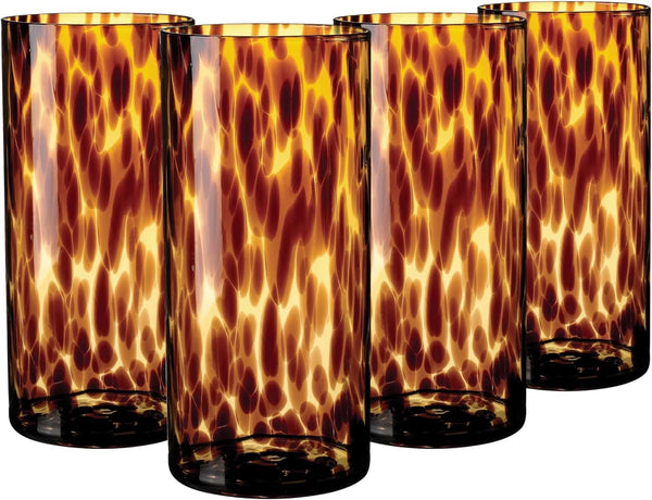 Tortoise Highball Tumblers Set of 4