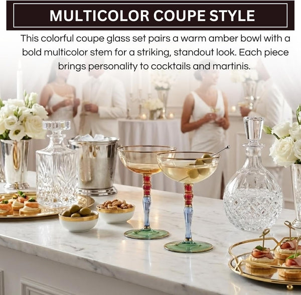 Khen Ravello Coupe Glassware - Set of 2