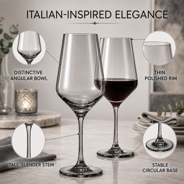 Tonal Stemmed Wine Glassware, Smoke Grey, Set of 2