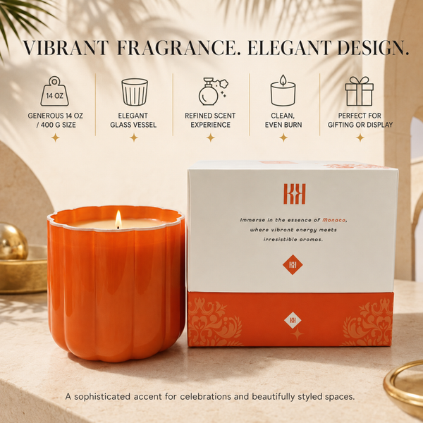 Monaco Luxury Scented Candle – 14 oz Decorative Home Fragrance