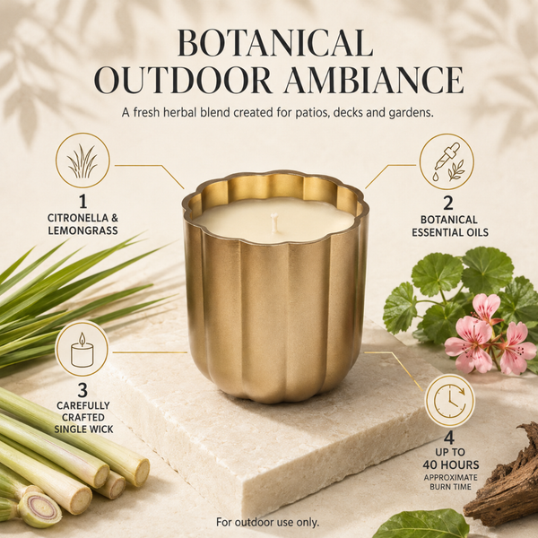 Citronella & Lemongrass Outdoor Patio Candle – 14 oz