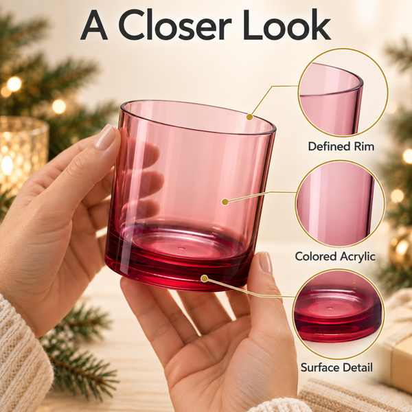 Eze Acrylic Lowball & Highball Glassware, Set of 8