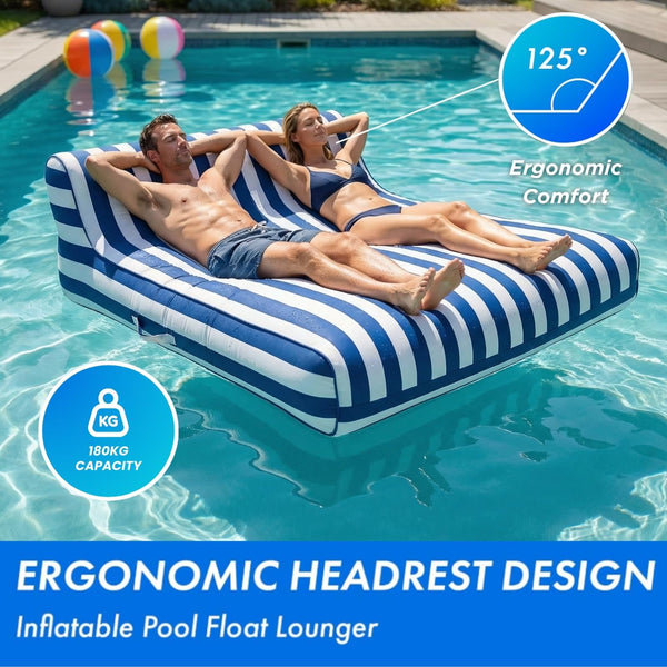 Santorini Pool Float Lounger Recliner | Grande Double