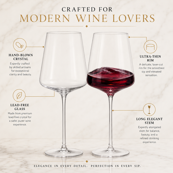 Classica Stemmed Wine Glassware, Set of 4