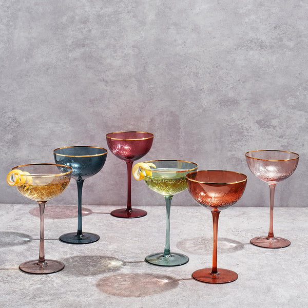 Vintage Art Deco Coupe for Champagne | Set of 6