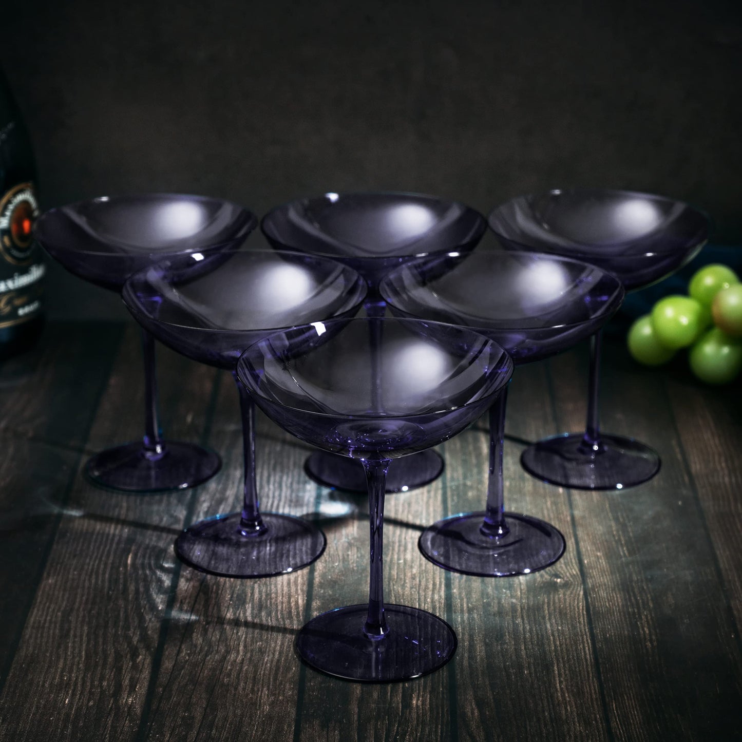Corso Coupe Cocktail Glassware, Set of 2, Purple