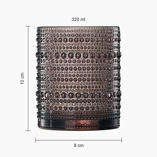 Hobnail Drinking Glasses, Venus Colors Beaded Tumbler Drinking Glasses Set | Set of 6