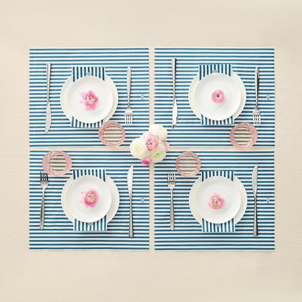 Khen Napkin Placemat Stripe Blue Set of 50