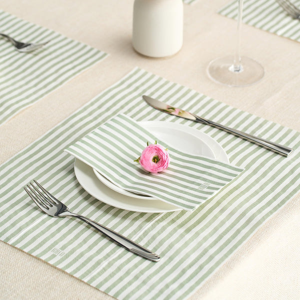 Khen Napkin Placemat Stripe Green Set of 50