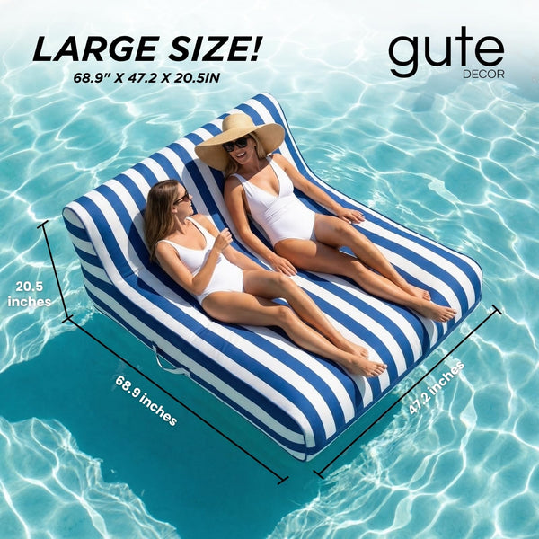 Santorini Pool Float Lounger Recliner | Grande Double