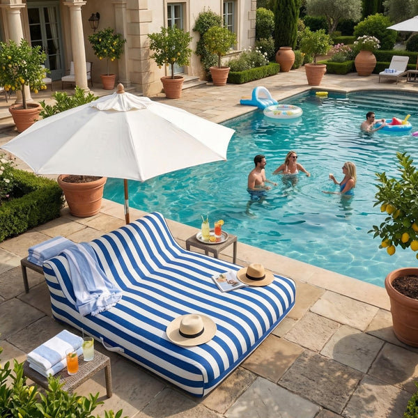 Santorini Pool Float Lounger Recliner | Grande Double