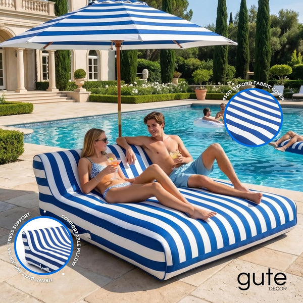 Santorini Pool Float Lounger Recliner | Grande Double