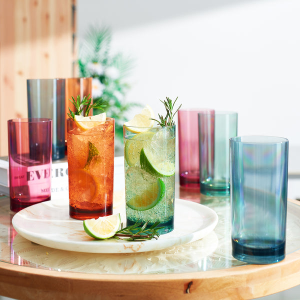 Eze Acrylic Highball Glassware, Set of 8