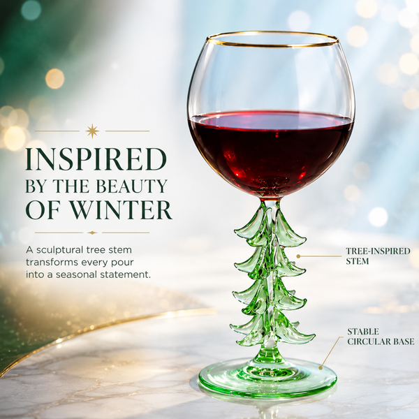 Natale Stemmed Wine Glassware, Single