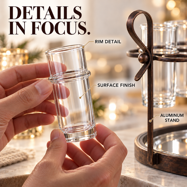 Zodax Fiesta Shot Glass Set, 6 Piece, 14.2