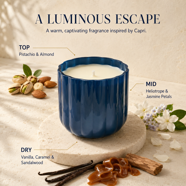 Capri Scented Jar Candle – 400 g Decorative Home Fragrance