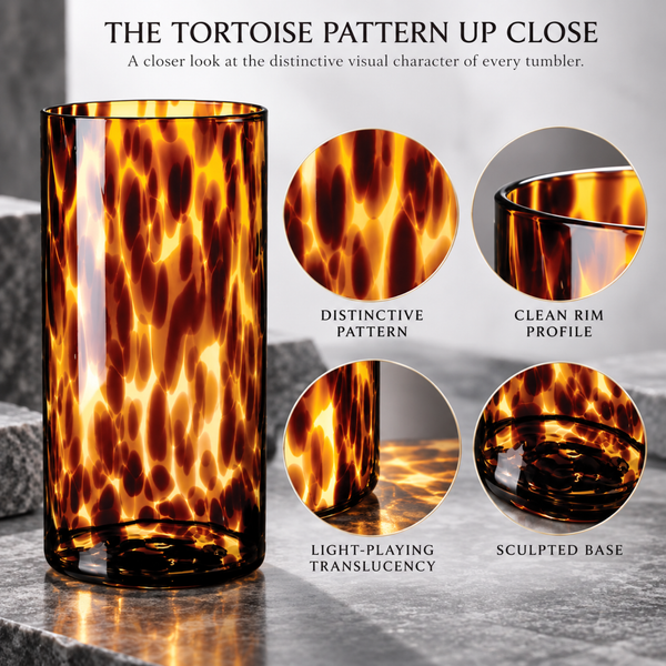 Tortoise Highball Tumblers Set of 4