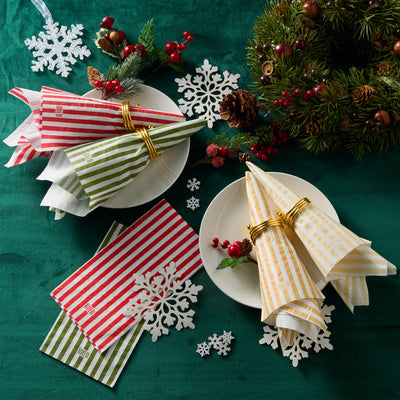 Tonal Striped Disposable Napkin Set 100 Pieces