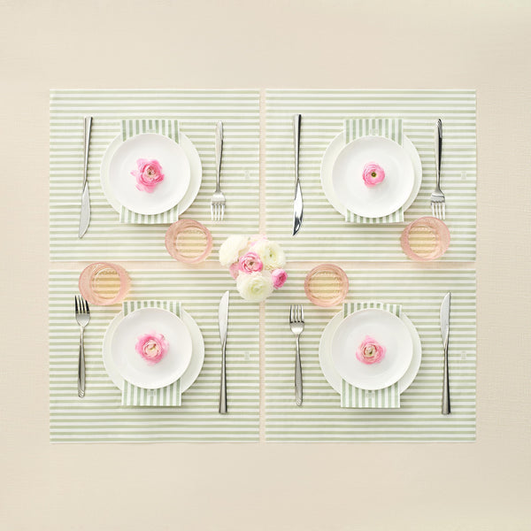 Khen Napkin Placemat Stripe Green Set of 50