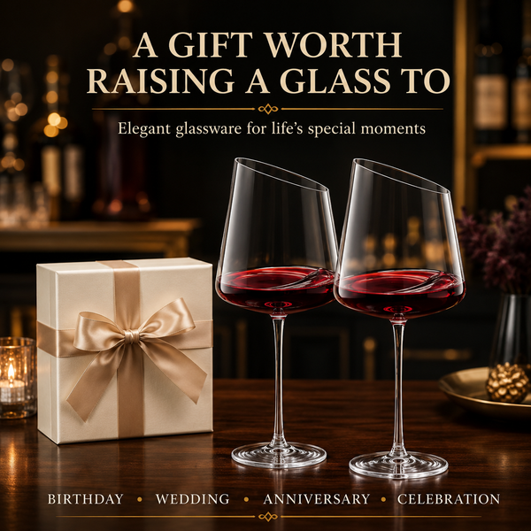 Colosseum Stemmed Wine Glassware, Set of 2