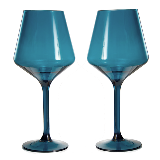 Saint Tropez Wine Glassware, Unbreakable Acrylic, Set of 2