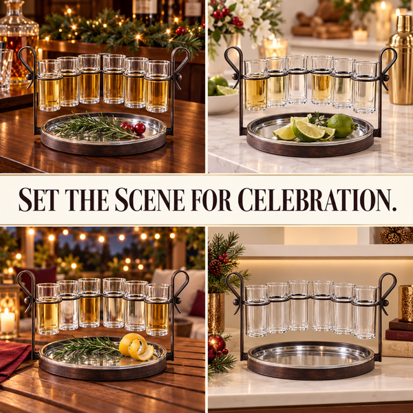 Zodax Fiesta Shot Glass Set, 6 Piece, 14.2