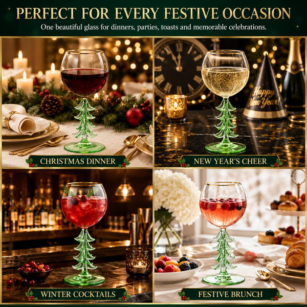 Natale Stemmed Wine Glassware, Single