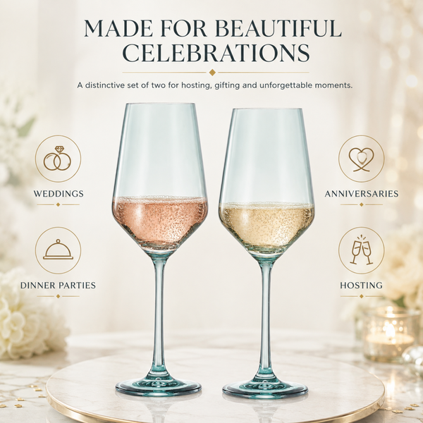 Tonal Stemmed Wine Glassware, Forest Green, Set of 2