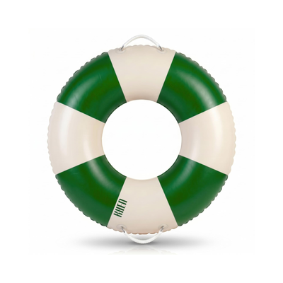 Portofino Inflatable Striped Pool Float Ring - Emerald & Cream