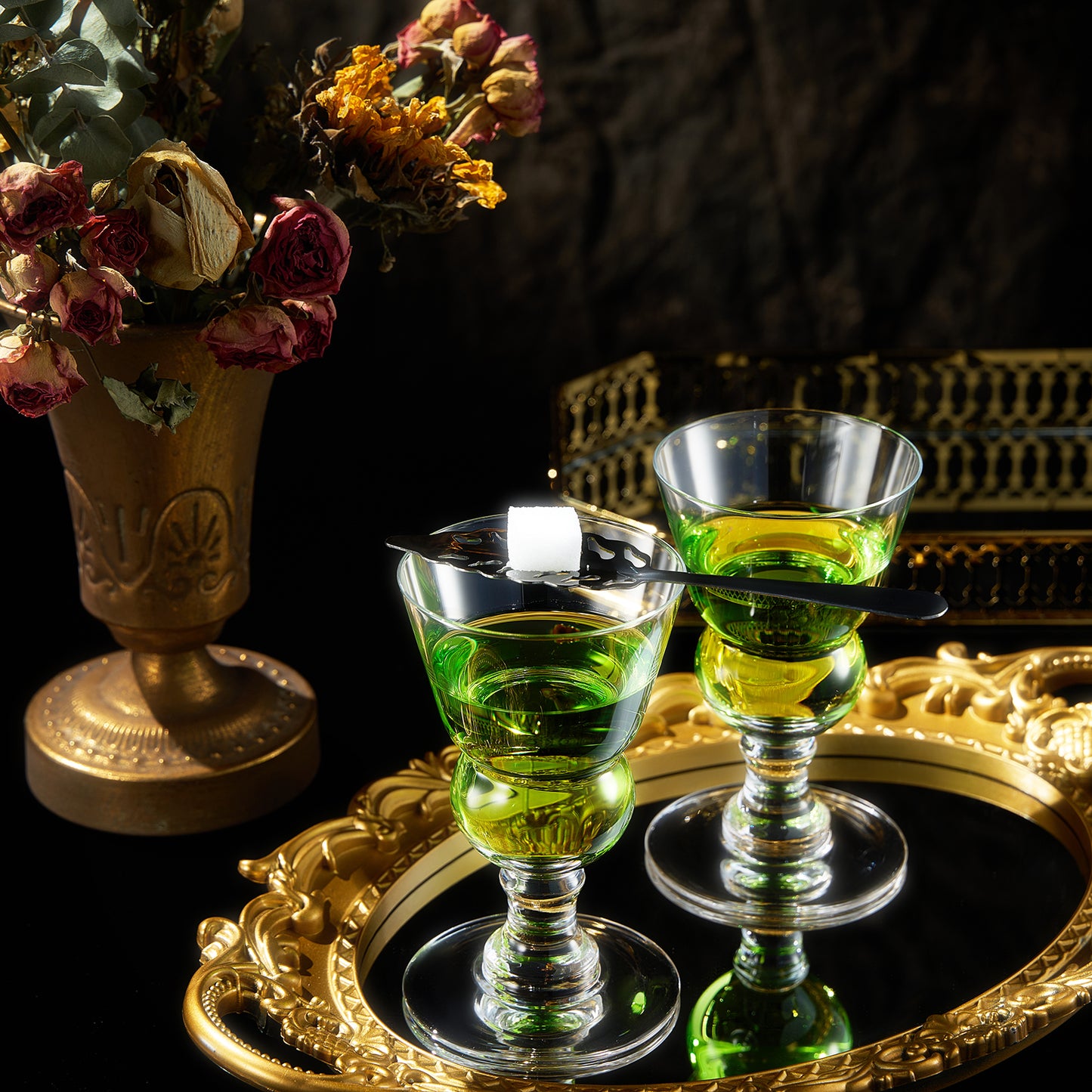 Specialty Absinthe Glassware with Spoon, Set of 2