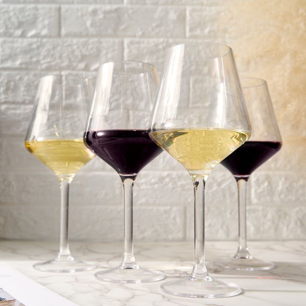 Barcelona Acrylic Stemmed Wine Glassware, Set of 4