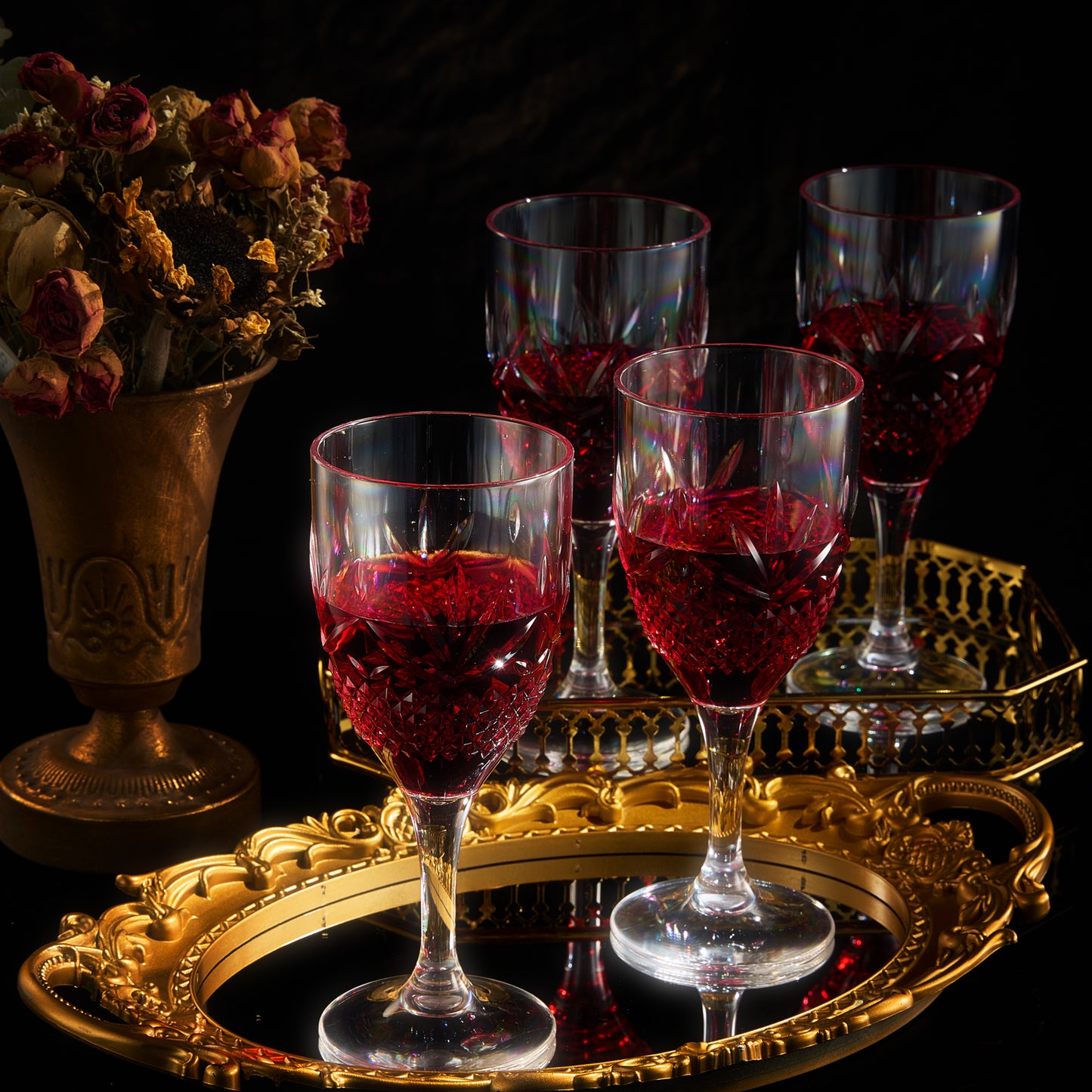 Onix Crystal Wine Glass, Unbreakable Acrylic, Set of 4