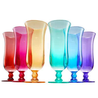 Madrid Acrylic Hurricane Cocktail Glassware, Set of 6