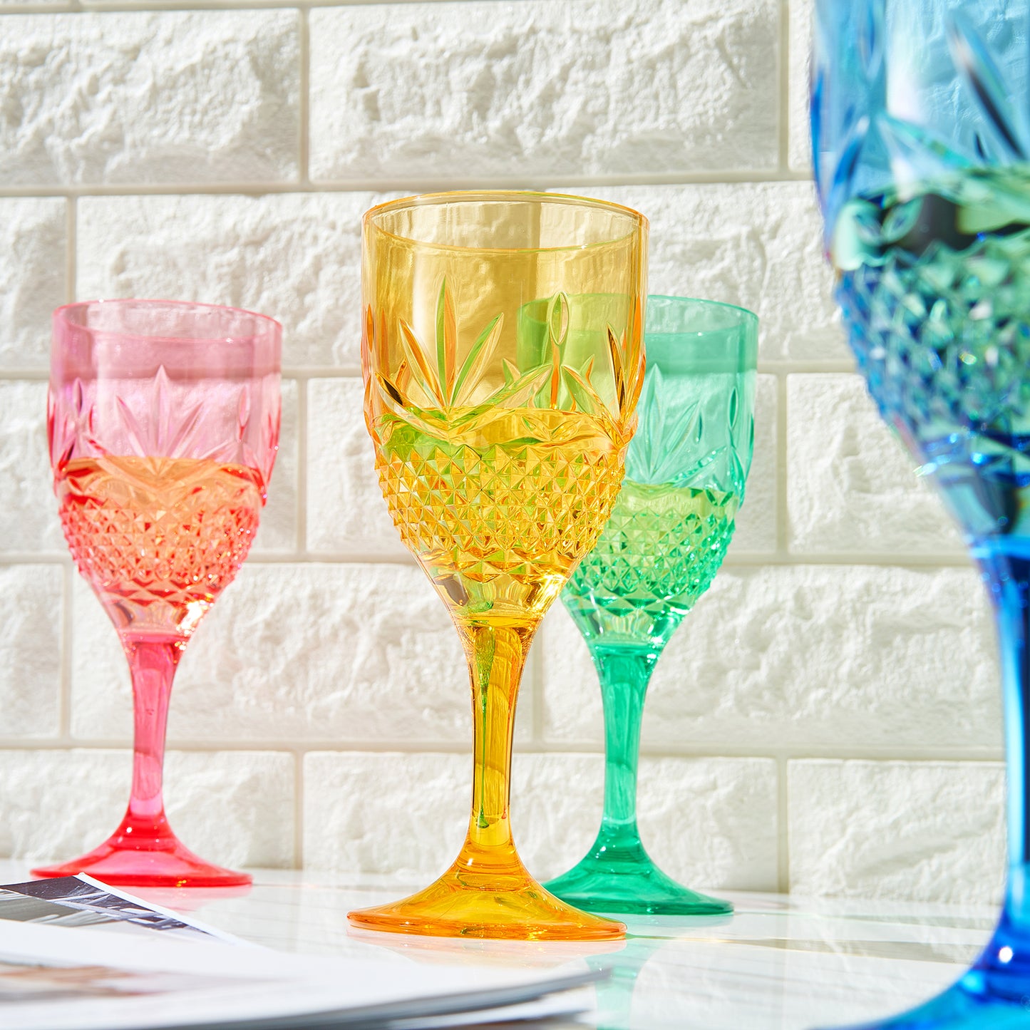 Onix Crystal Wine Glass, Unbreakable Acrylic, Set of 4