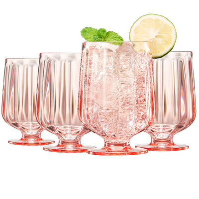 Madrid Acrylic Stemmed Wine Goblet Glassware, Set of 4