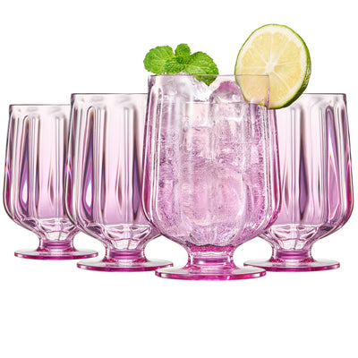 Madrid Acrylic Stemmed Wine Goblet Glassware, Set of 4