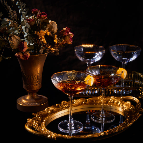 Architecture Champagne Coupe Cocktail Glassware, Set of 2
