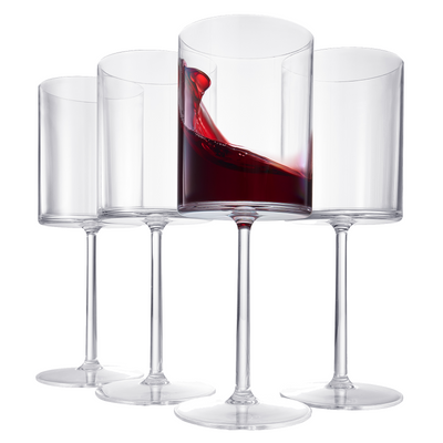 Barcelona Acrylic Stemmed Wine Glassware, Set of 4