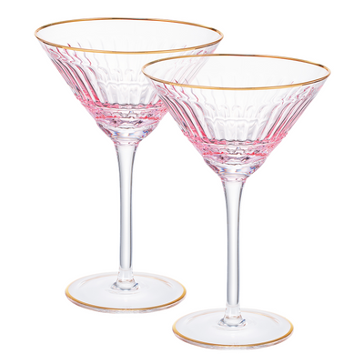 Duomo Martini Cocktail Glassware, Set of 2