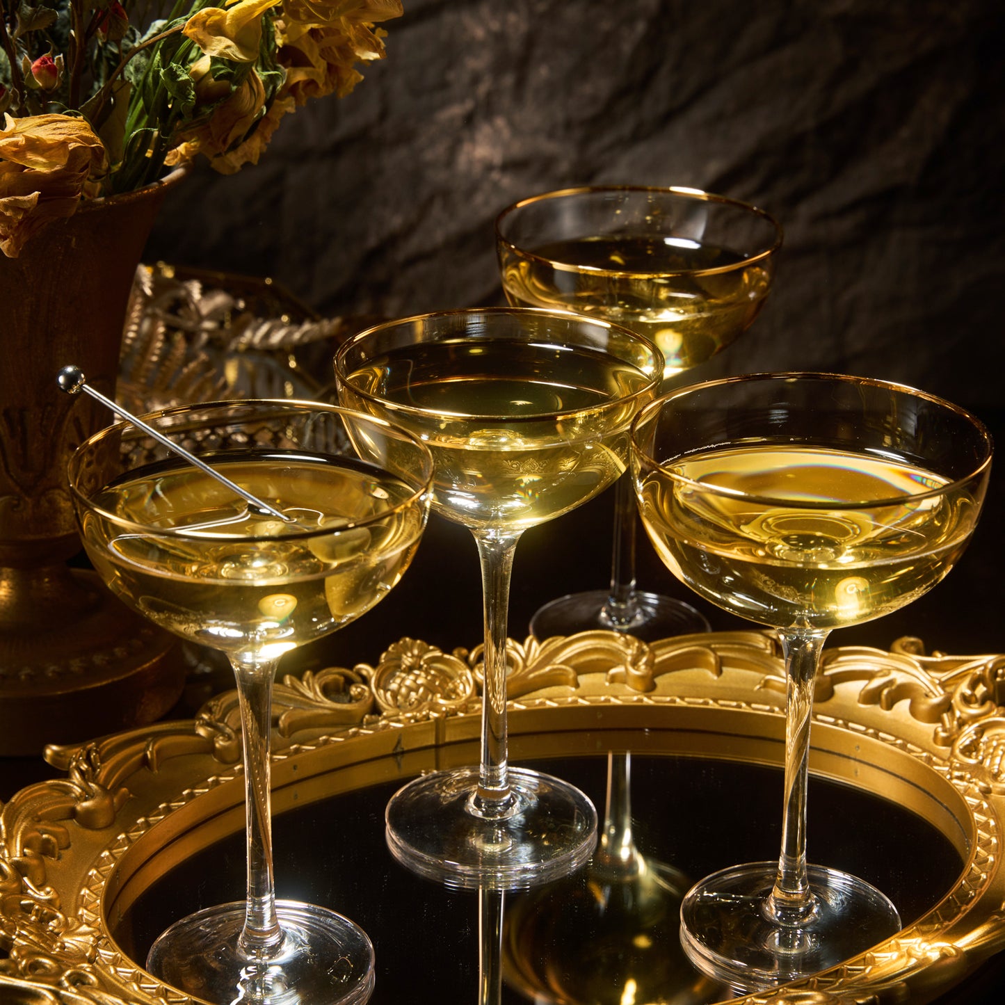 Palazzo Coupe Cocktail Glassware, Set of 4