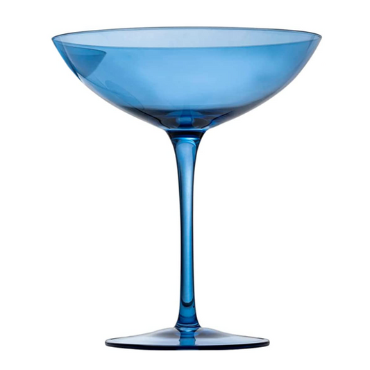 Corso Coupe Cocktail Glassware, Set of 2, Blue