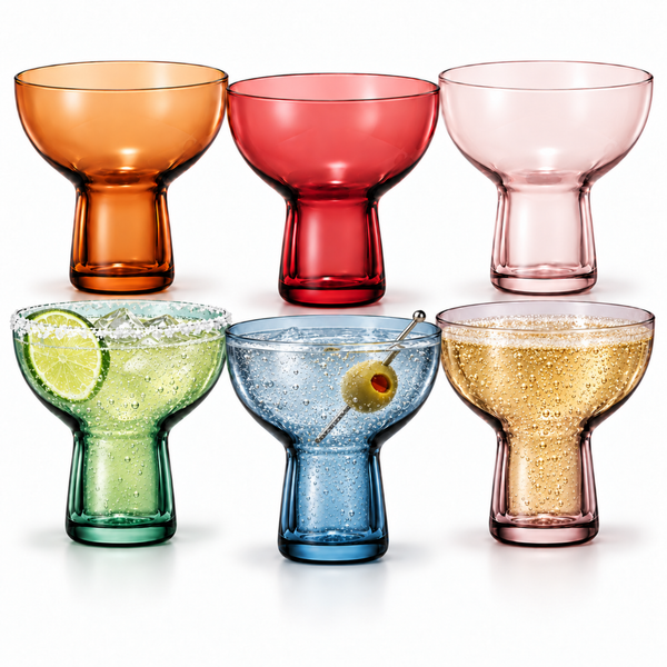 Tonal Margarita Cocktail Glassware, Set of 6